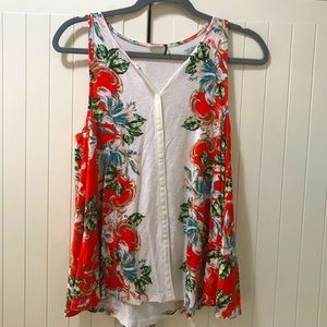 Anthropologie Akemi + Kin Floral Swing Tank